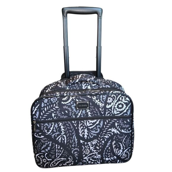 Vera Bradley Rolling Work Bag - Paisley Noir - Picture 1 of 12